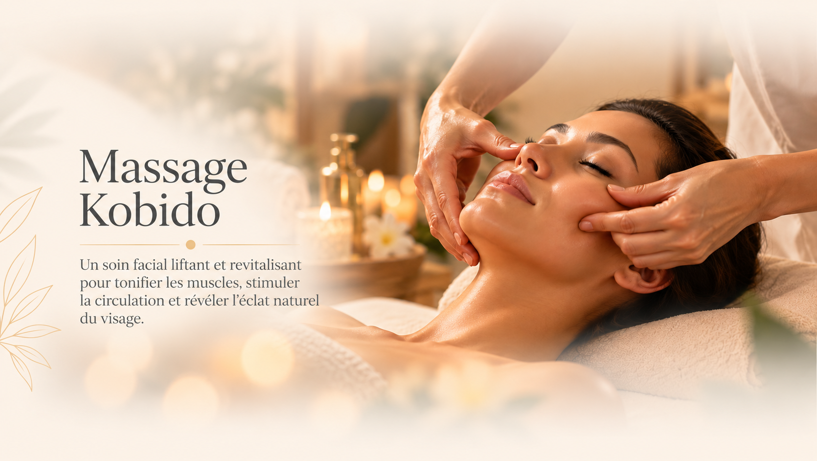 Massage Kobido Japonais du visage cou et buste à Villeneuve-Loubet 