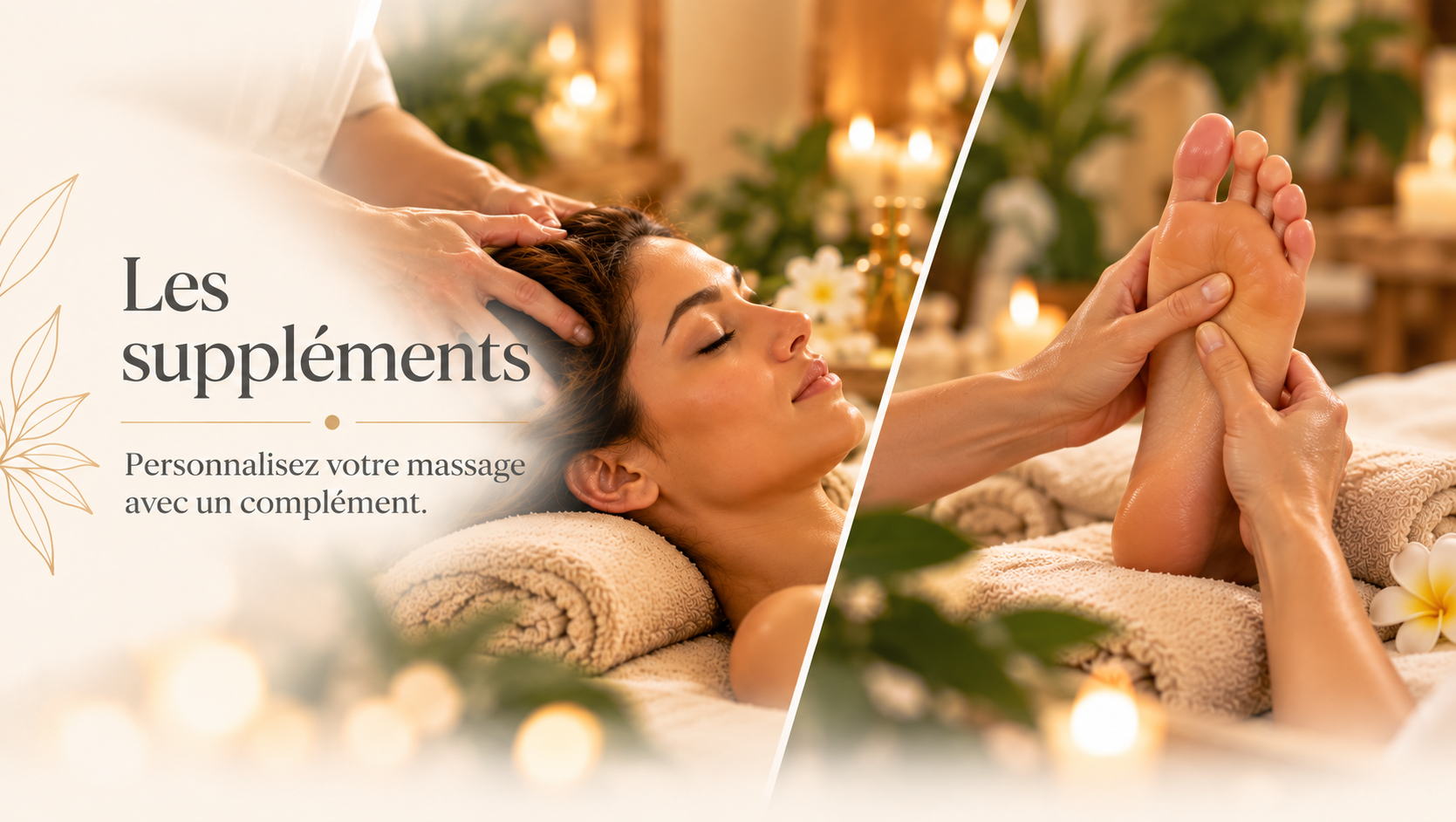 Les suppléments de massage Crânien, visage et pieds